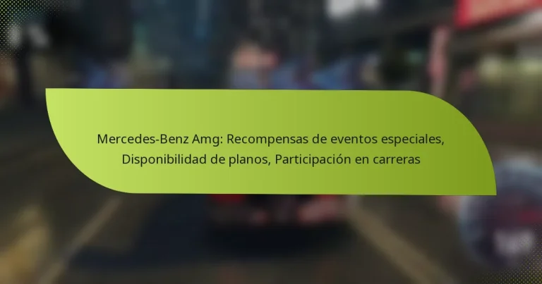 Mercedes-Benz Amg: Recompensas de eventos especiales, Disponibilidad de planos, Participación en carreras