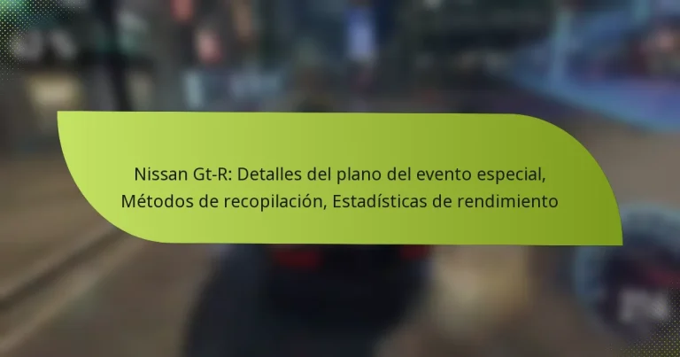 Nissan Gt-R: Detalles del plano del evento especial, Métodos de recopilación, Estadísticas de rendimiento