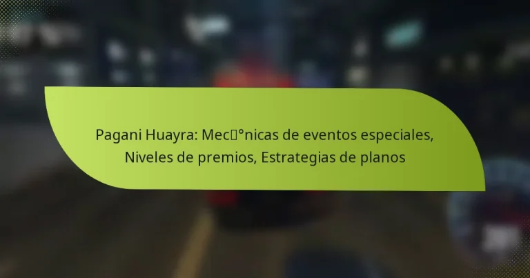 Pagani Huayra: Mecánicas de eventos especiales, Niveles de premios, Estrategias de planos